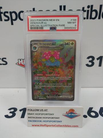 2023 POKEMON 151 VENUSAUR EX SIR #198 PSA 8!