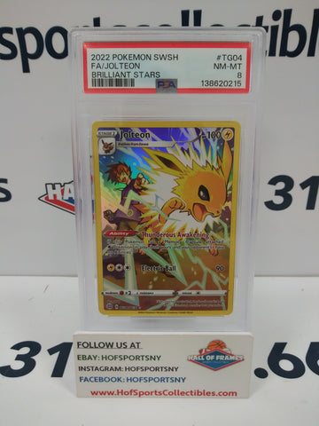 2022 POKEMON BRILLIANT STARS JOLTEON #TG04 PSA 8!