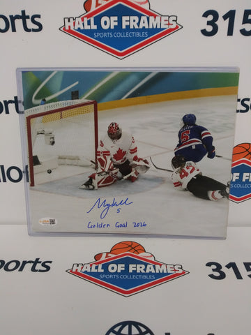 MEGAN KELLER USA HOCKEY SIGNED 8X10 INSCR. GOLDEN GOAL 2026 JSA COA