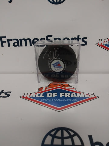 J.T. MILLER NEW YORK RANGERS SIGNED HOCKEY PUCK JSA COA
