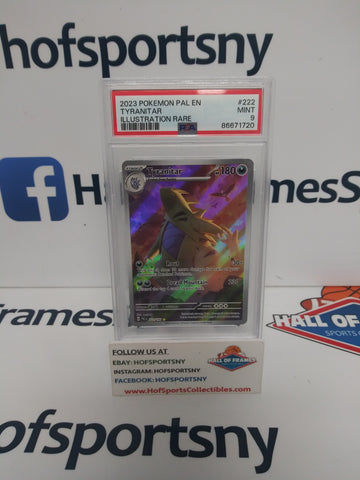2023 POKEMON PALDEA EVOLVED TYRANITAR #222 PSA 9!