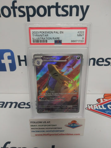 2023 POKEMON PALDEA EVOLVED TYRANITAR #222 PSA 9!