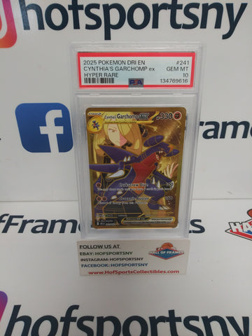 2025 POKEMON DESTINED RIVALS CYNTHIA'S GARCHOMP #241 PSA 10!