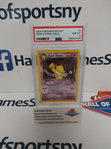 2000 POKEMON TEAM ROCKET DARK HYPNO HOLO #9 PSA 8!
