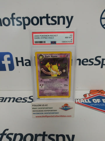 2000 POKEMON TEAM ROCKET DARK HYPNO HOLO #9 PSA 8!