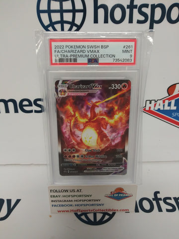 2022 POKEMON UPC CHARIZARD VMAX BLACK STAR PROMO #261 PSA 9!