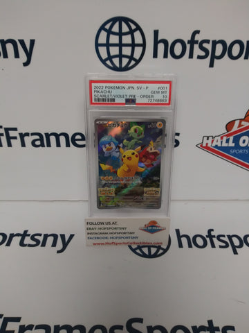 2022 POKEMON JAPAN SCARLET VIOLET PRE ORDER PIKACHU PROMO #001 PSA 10!