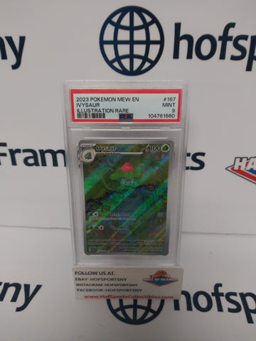 2023 POKEMON SCARLET & VIOLET 151 IVYSAUR ILLUSTARTION RARE #167 PSA 9!