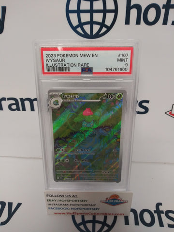 2023 POKEMON SCARLET & VIOLET 151 IVYSAUR ILLUSTARTION RARE #167 PSA 9!