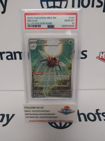 2025 POKEMON MEGA EVOLUTION NINJASK ILLUSTRATION RARE #137 PSA 10!