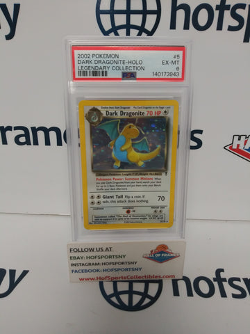 2002 POKEMON LEGENDARY COLLECTION DARK DRAGONITE HOLO #5 PSA 6!