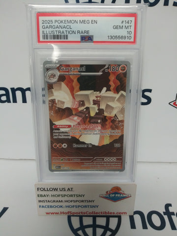2025 POKEMON MEGA EVOLUTION GARGANACL IR #147 PSA 10!