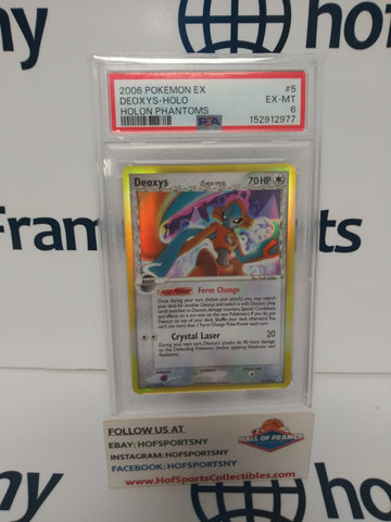 2006 POKEMON EX HOLO PHANTOMS DEOXYS HOLO #5 PSA 6!