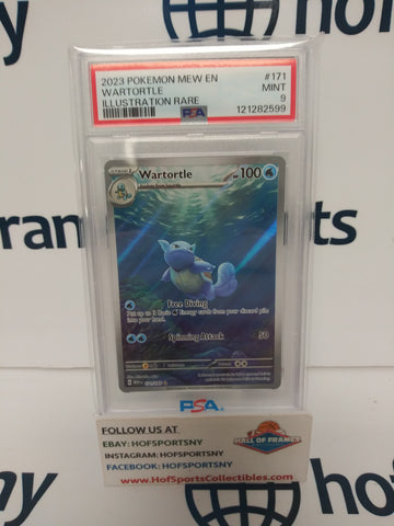 2023 POKEMON SCARLET VIOLET 151 WARTORTLE #171 PSA 9!