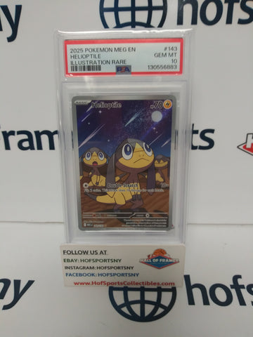2025 POKEMON MEGA EVOLUTION HELIOPTILE IR #143 PSA 10!