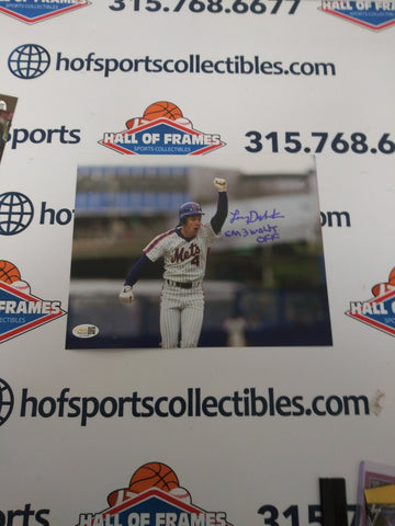 LENNY DYKSTRA METS WALK OFF HR SIGNED 8X10 INSCRIBED- JSA COA