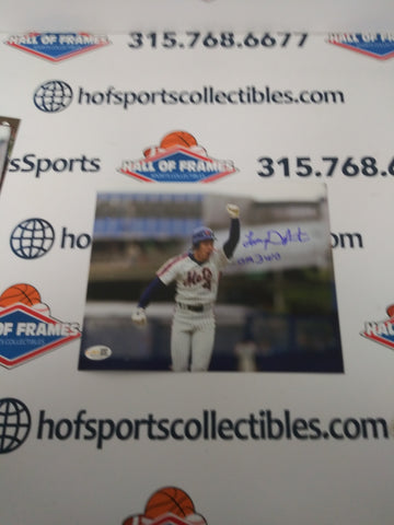 LENNY DYKSTRA METS WALK OFF HR SIGNED 8X10 INSCRIBED- JSA COA