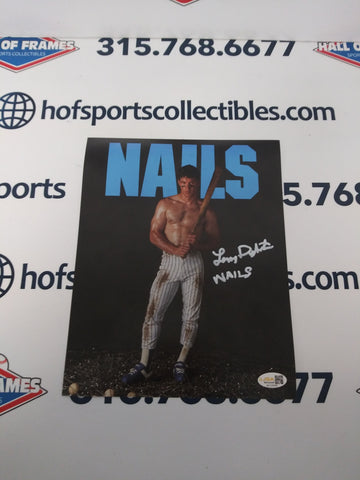 LENNY DYKSTRA SIGNED PHILLIES / METS REPLICA NAILS POSTER 8X10 - JSA COA
