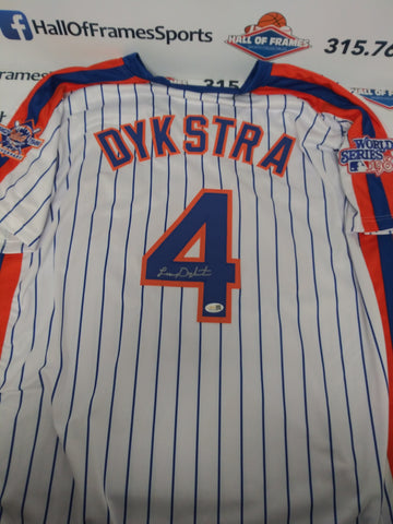 LENNY DYKSTRA SIGNED METS 86 WORLD SERIES CUSTOM JERSEY - JSA COA