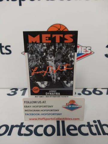 LENNY DYKSTRA SIGNED 2021 TOPPS ONCE UPON A TIME IN QUEENS CARD (GTP)