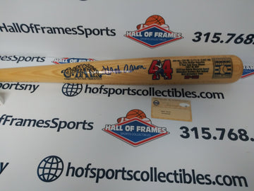 HANK AARON SIGNED COOPERSTOWN HOF CAREER BAT - BRAVES - STEINER COA