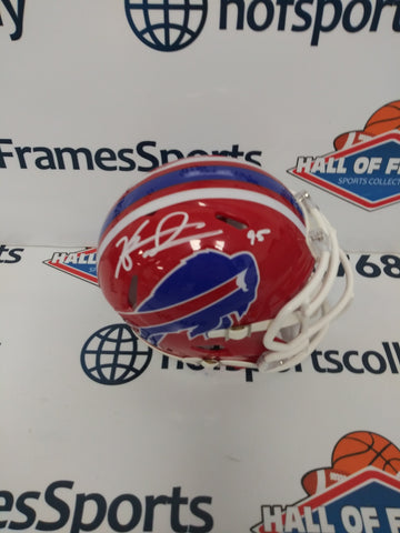 KYLE WILLIAMS BUFFALO BILLS RED THROWBACK SIGNED MINI HELMET BECKETT COA