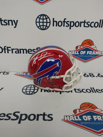 KYLE WILLIAMS BUFFALO BILLS RED THROWBACK SIGNED MINI HELMET BECKETT COA