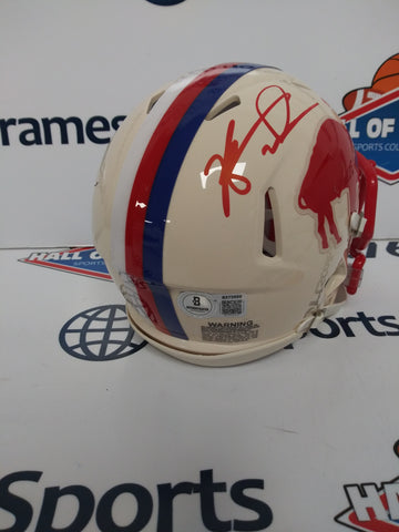 KYLE WILLIAMS BUFFALO BILLS SIGNED RETRO MINI HELMET BECKETT COA