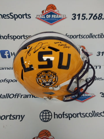 KYLE WILLIAMS LSU TIGERS SIGNED WHITE FULL SIZE REPLICA HELMET ISCR. "2003 NATIONAL CHAMPS!" JSA COA!