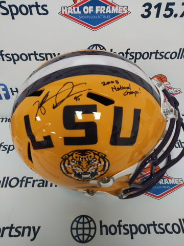KYLE WILLIAMS LSU TIGERS SIGNED WHITE FULL SIZE REPLICA HELMET ISCR. "2003 NATIONAL CHAMPS!" JSA COA!