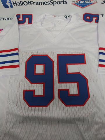 KYLE WILLIAMS Signed WHITE THROWBACK Custom Bills Jersey BECKETT COA