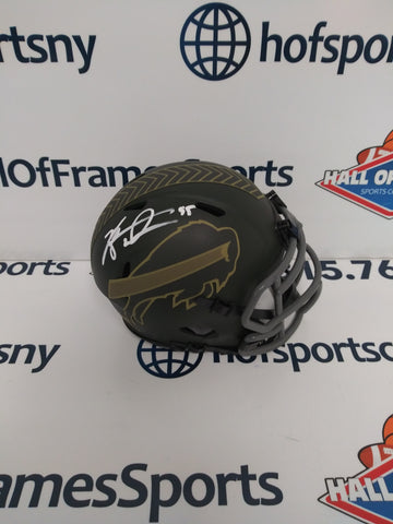 KYLE WILLIAMS BUFFALO BILLS SIGNED STS MINI HELMET BECKETT COA