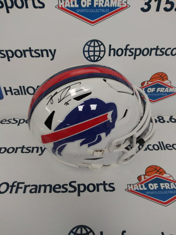 KYLE WILLIAMS BUFFALO BILLS WHITE SPEED SIGNED MIDI HELMET BECKETT COA