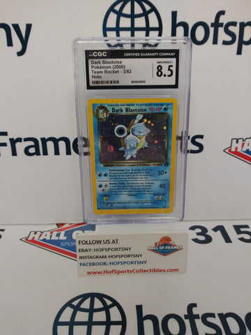 2000 POKEMON TEAM ROCKET DARK BLASTOISE HOLO 3/82 CGC 8.5!