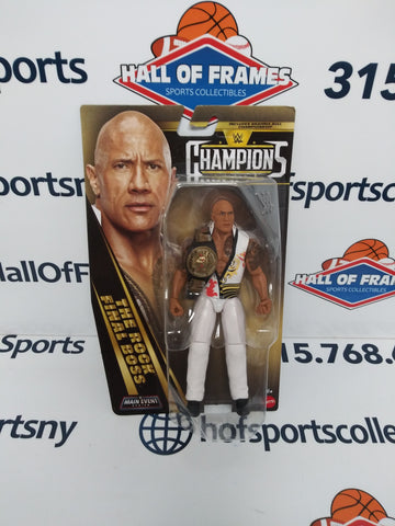 THE ROCK WWE MATTEL MAIN EVENT SERIES CHAMPIONS ACTION FIGURE WITH BELT!