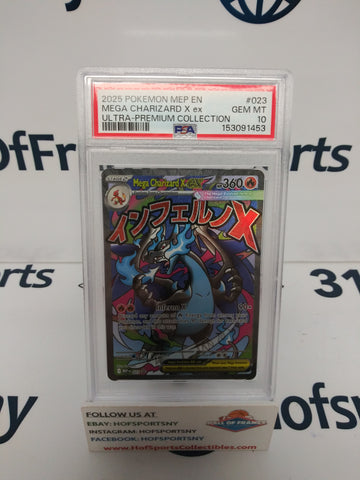 2025 POKEMON MEGA EVOLUTION MEGA CHARIZARD X EX UPC PROMO 023 PSA 10!