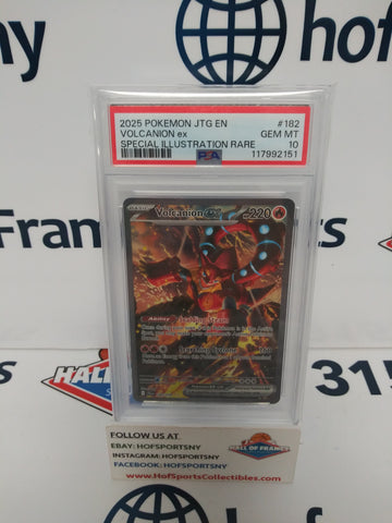 2025 POKEMON JOURNEY TOGETHER VOLCANION EX SIR #182 PSA 10!