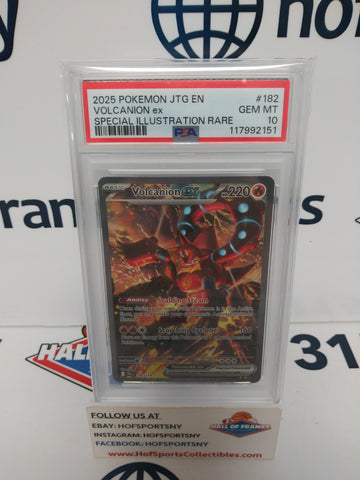 2025 POKEMON JOURNEY TOGETHER VOLCANION EX SIR #182 PSA 10!