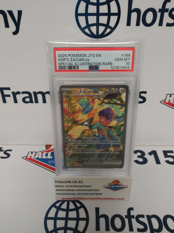 2025 POKEMON JOURNEY TOGETHER HOP'S ZACIAN EX #186 PSA 10!