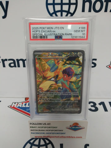 2025 POKEMON JOURNEY TOGETHER HOP'S ZACIAN EX #186 PSA 10!