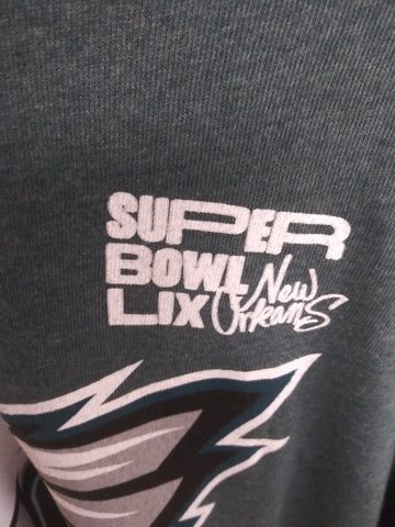 SAQUON BARKLEY PHILADELPHIA EAGLES SUPER BOWL LIX NAME NUMBER LONG SLEEVE 2XL!