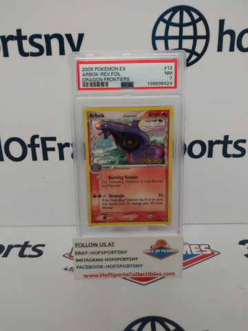 2006 POKEMON EX ARBOK- REV. FOIL DRAGON FRONTIERS #13 PSA 7!