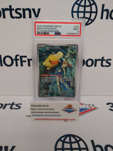 2025 POKEMON DESTINED RIVALS MISTY'S PSYDUCK ILLUSTRATION RARE #193 PSA 9!