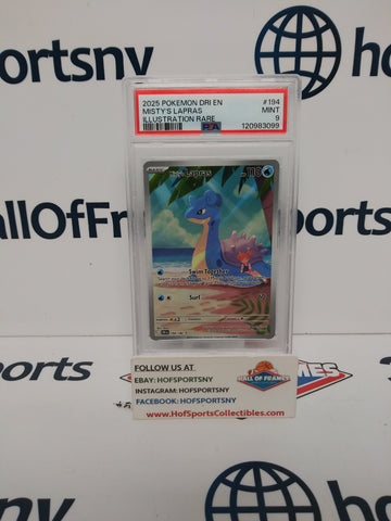 2025 POKEMON DESTINED RIVALS MISTY'S LAPRAS ILLUSTRATION RARE #194 PSA 9!