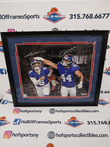 CAM SKATTEBO - JAXSON DART NEW YORK GIANTS SIGNED FRAMED 16X20 FANATICS COA