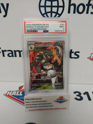 2025 POKEMON DESTINED RIVALS ROCKET'S HOUNDOOM IR #191 PSA 9!