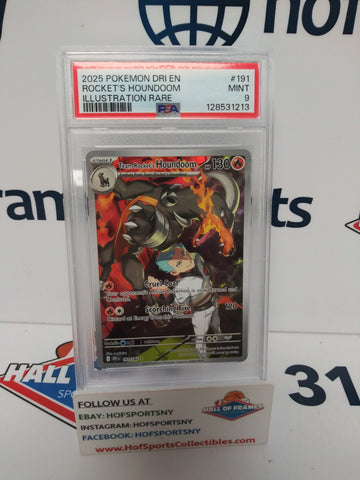 2025 POKEMON DESTINED RIVALS ROCKET'S HOUNDOOM IR #191 PSA 9!