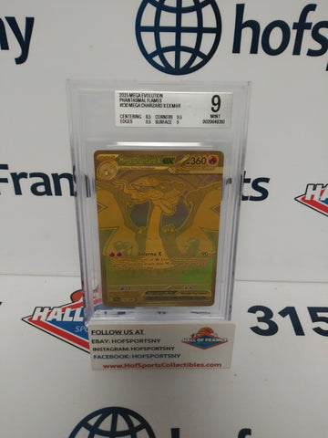 2025 POKEMON PHANTASMAL FLAMES MEGA CHARIZARD X EX HYPER RARE BGS 9!