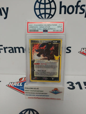 2021 POKEMON CELEBRATIONS UMBREON GOLD STAR #17 PSA 9!