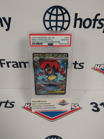 2026 POKEMON ASCENDED HEROES MEGA FERALIGATR EX SIR #274 PSA 10!